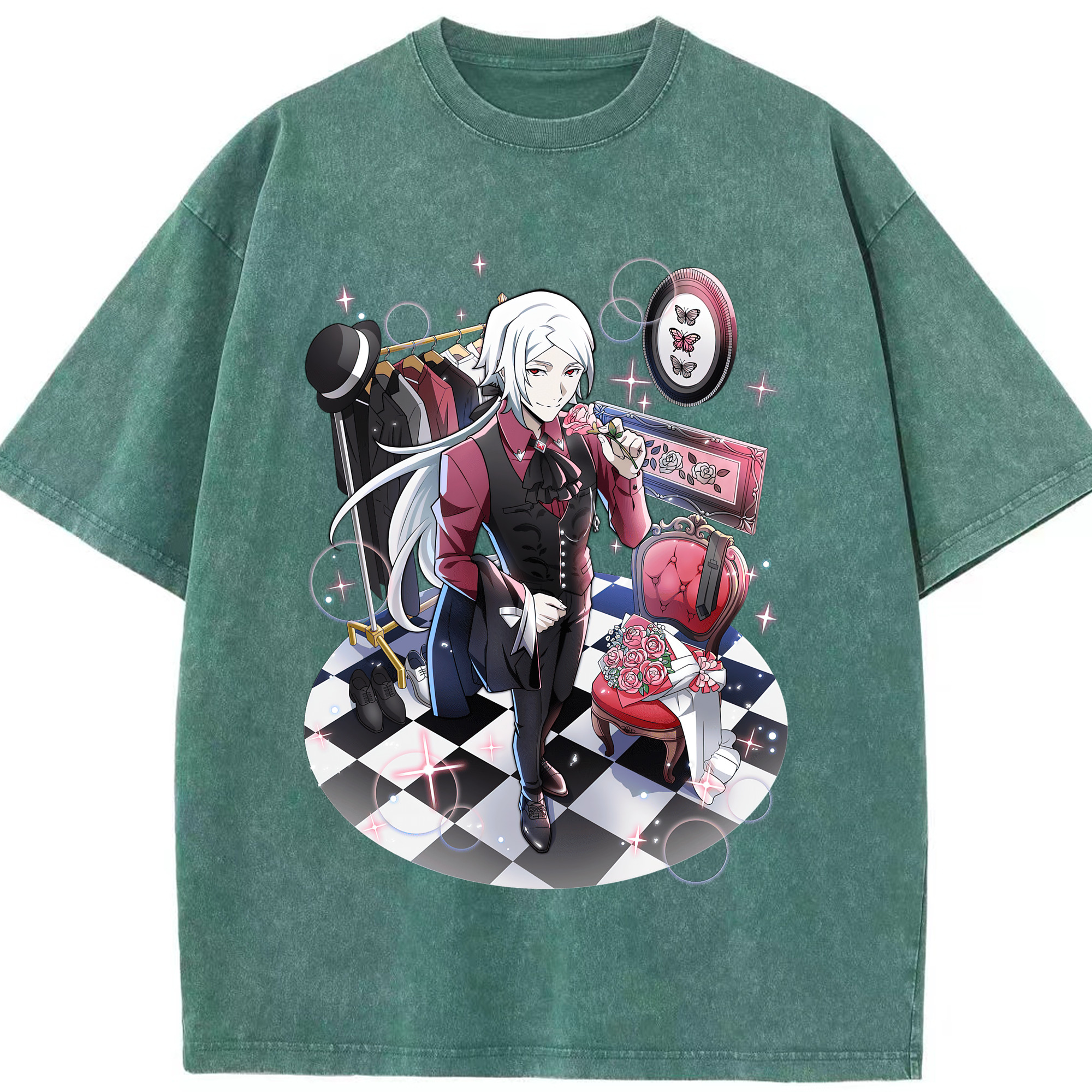 （画像用） 文豪ストレイドッグス Bungo Stray Dogs 綿100% ヴィンテージ風 半袖Tシャツ（フロントプリント）